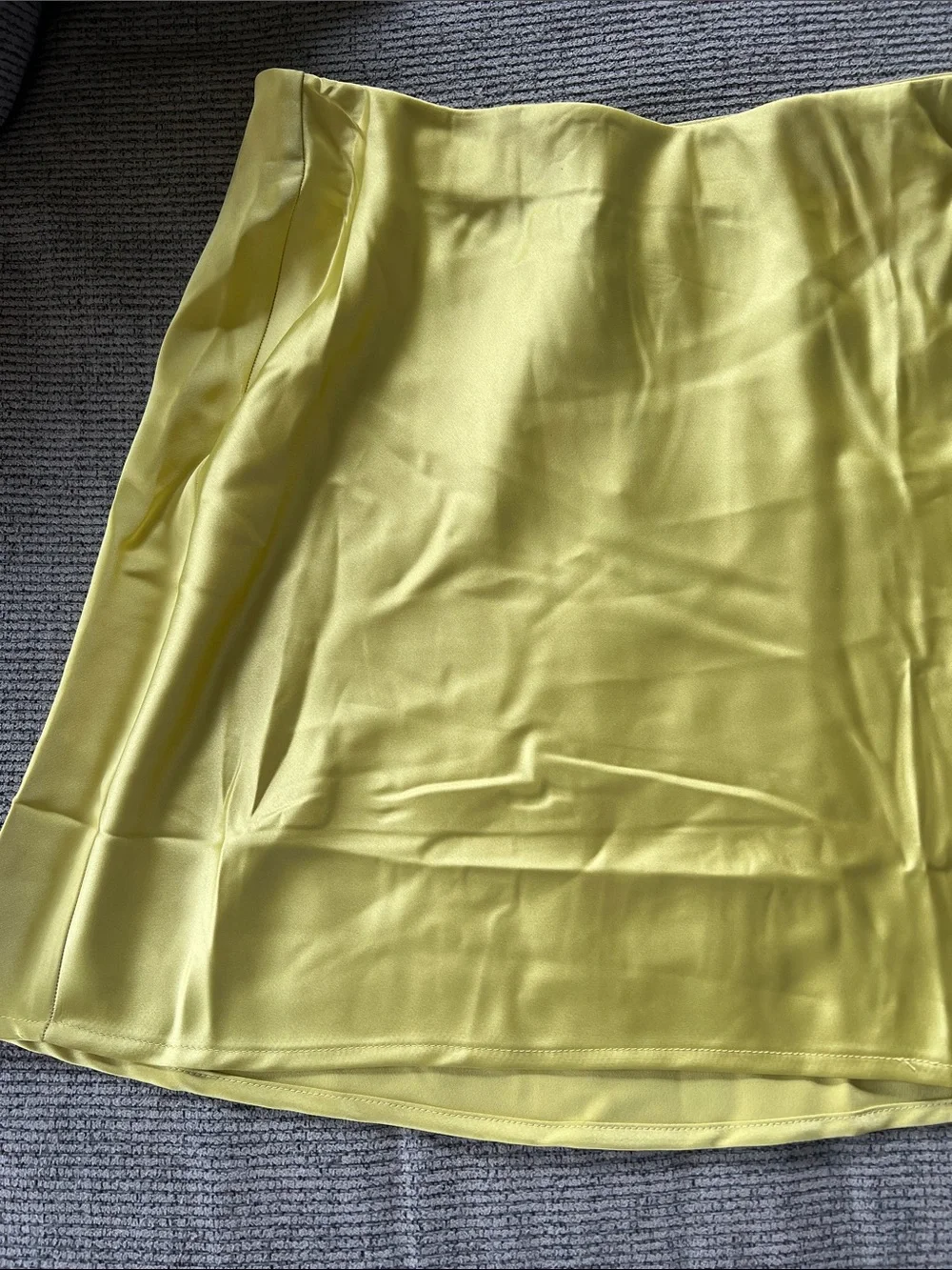 Sincerely Jules Lemon Satin A-Line Skirt